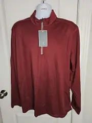 NWT G.H. Bass & Co. Long Sleeve 1/4 Zip Long Sleeve Pullover Size XL Mens Shirt