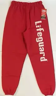 Lifeguard JERZEES Men's Loose Fit Drawstring Sweatpants S Small Red