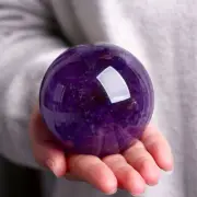 40~70mm Natural Amethyst Quartz Stone Sphere Crystal Ball Healing Gemstone