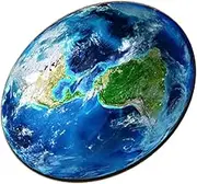 Amosfun Cushioned Round Earth Carpet Floor Mat for Living Room Office Computer Desk