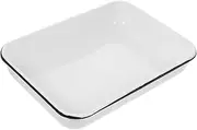 UTHCLO Multifunctional Non Stick Baking Pan Enamel Roasting Tray for Efficient Food Storage Baking Lightweight Design for Easy Use and Storage