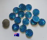 20pcs 12mm Shiny Blue Rhinestone AB Resin Flatback Cabochon