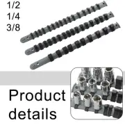 3pcs Socket Storage Rack Socket Organizer Tray 350mm Socket Rail 1/4 3/8 1/2in