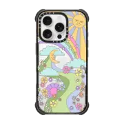 iPhone 16 Pro Ultra Impact Case MagSafe Compatible pastel boho hippie flowers