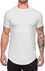 [Zylphorix] Men Sports Fitness Short Sleeve T Shirt Classic Cozy Quickly Dry Training Shirt Summer Round Collar Exercise Tops, White, XX-Large