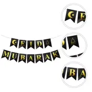 Eid Mubarak Bunting Banner Eid Decorations Home Ramadan Flag Bunting