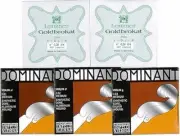 Violin 4/4 String Set (E: Gold Bracut A.D.G Dominant) (E String 0.26 Loop End)