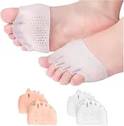 2 Pairs Foot Cushions, Bunion Corrector, Metatarsal Pads Cushion-Reusable-Toe Separator, Soft Gel &Breathable, Best for Mortons Neuroma, Diabetic Feet, Hammer Toe, Rapid Pain Relief