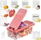 Vegetable Chopper and Dicer for Onion, 8 in 1 Chopper and Slicer with Contai...