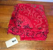 Vintage MTE Sudra 60"x90" Red Turban Bandanna NWT