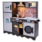 Lil' Jumbl Jumbl Kids Kitchen Set, Pretend Wooden Play Kitchen, Battery Opera...