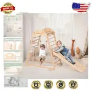 Effortless Indoor Playground Climber with Slide & Ring - Ideal for Small Spaces