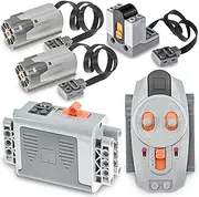 Cobers 5Pcs Power-Function Set Compatible with Major Brand Technic-Parts Motor-Set IR Receiver Remote-Control AA Battery Box