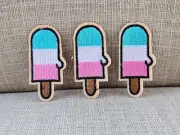 Popsicle Patches for Clothes Craft Iron On Applique Patches Lot of 3