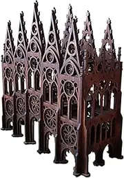 Hydroponic Plant Stand, Plant Propagation Station, Terrarium with Wooden Stand, Wooden Gothic Hydroponic Planter, Secure Placement and Balance for Women Mom