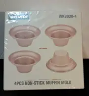 Muffin Cake Pan Nonstick 4-Inch 4Pcs Cupcake Pan Set Muffin Cake Pan Nonstick...
