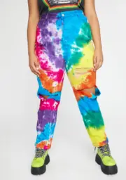 Get Out Of My Way Tie Dye Jeans