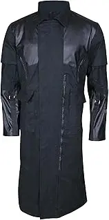 [LeatherJunction] Mens Classic Leather Adam Jensen Deus Ex Human Revolution Trench Hallowen Coat