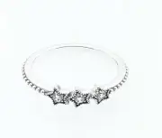 NEW 100% Authentic PANDORA 925 Pave Sparkle Celestial Stars Ring 198492C01
