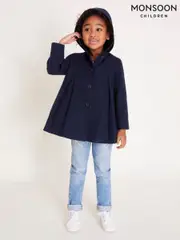 Monsoon Blue Hooded Round Collar Coat (AM6007) | $115 - $138
