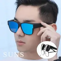 在飛比找PChome24h購物優惠-【SUNS】MIT偏光墨鏡 經典藍水銀 太陽眼鏡 抗UV(可