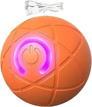 Dogs Active Rolling Ball, Rechargeable Interactive Dog Toy Ball, Light Feature, Automatic Movement, Ideal for Indoor Play, Pet Exercise, Training, Chewing Fun, 2.05 inches
