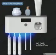 Intelligent UV Toothpaste Sanitizer Holder And 5 Slots Toothbrush Holder