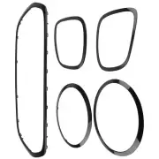 5pcs Black Front Bumper Grill Cover Fog Light Trim For Mini Cooper F55 F56 F57 (for: Mini)