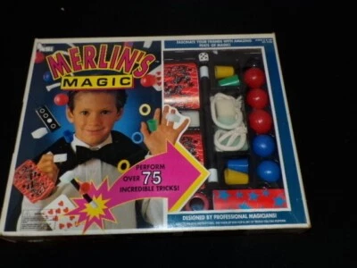 Magician Tricks MERLIN'S MAGIC SET 175 TRICKS NEW SEALED NSI 1993