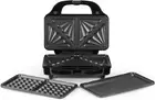Snack Maker - Sandwich Toaster, Waffle Maker, Panini Press Grill, Includes Re...