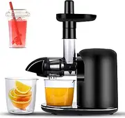 Compact Cold Press Juicer, Slow Masticating Juicer Extractor, Reverse Function, 50mm Large Feeding Tube, for Fresh Fruits and Vegetables Juice