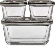 Caso Design 3-Piece Food Vacuum Canister Set with Food Management App