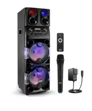 Pyle 600W Dual 10” Portable Bluetooth PA Speaker System