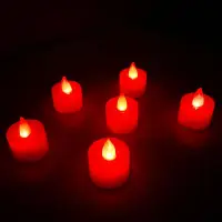 在飛比找蝦皮購物優惠-24個led電子小蠟燭燈紅色結婚蠟燭婚禮求婚道具浪漫生日表白