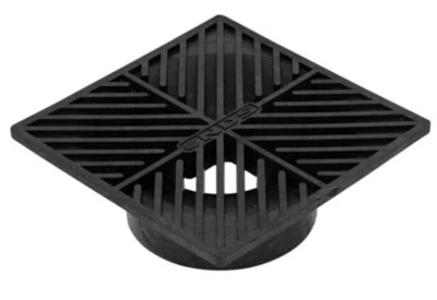 NDS 6 inch Black Square Drain Grate