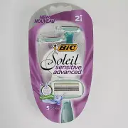 BIC Soleil Sensitive Advanced, Disposable Women's Shaving Razors, 2 Razors