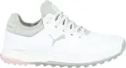 Puma ProAdapt AlphaCat 376157-01 White Silver Pink Women Spikeless Golf Shoe