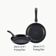 24cm(9.4")+ 28cm(11") Frying Pan Set Happycall HC Complete Titanium IH Induction
