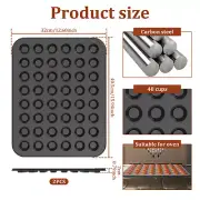 2Pcs Mini Muffin Pan Metal Muffin Baking Pan 48 Cup Mini Muffin Tin tyJdS