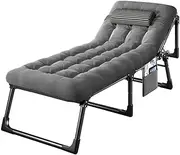 OZNALA Single Mattress Folding Bed Recliner Bedding Portable Foldable Camping Cotton-Pearl Cotton Pad