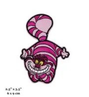 Cheshire Cat Smiling Alice in Wonderland Cartoon Embroidered Iron On Patch