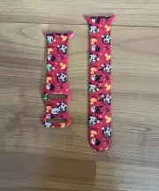 Christmas Mickey Mouse Silicone Watch Band For Apple Watch Fits 38/40/41mm