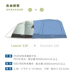 【TURBO TENT 】Lancer 210- 3人快速帳篷