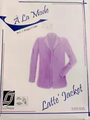 Latte Jacket XXS-XXL Sewing Pattern A La Mode L.J Designs Dressy Open Front UC
