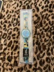1996 Swatch Watch Chronograph USA Olympic Mark Spitz SBZ103 New