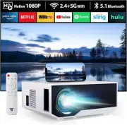 Projector with Wifi and Bluetooth, 2025 New Projector Native 1080P Full HD 4K...