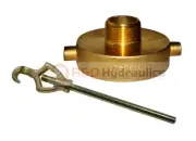 FIRE HYDRANT ADAPTER COMBO 2-1/2" NST(F) x 1" NPT(M) w/Hydrant Wrench