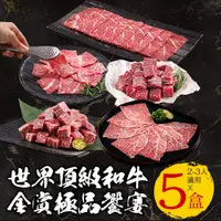 在飛比找PChome24h購物優惠-【中秋烤肉】TOP世界金賞和牛ソ極品饗宴(5盒/組；燒烤/火