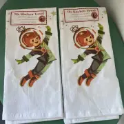 RETRO SPACEGIRL FLOUR SCK DISH TOWEL - New With Tags Set Of 2. Judy Jetson Style
