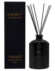 [Moss St. Fragrances] Vintage Leather & Cedarwood Large Diffuser 300ml